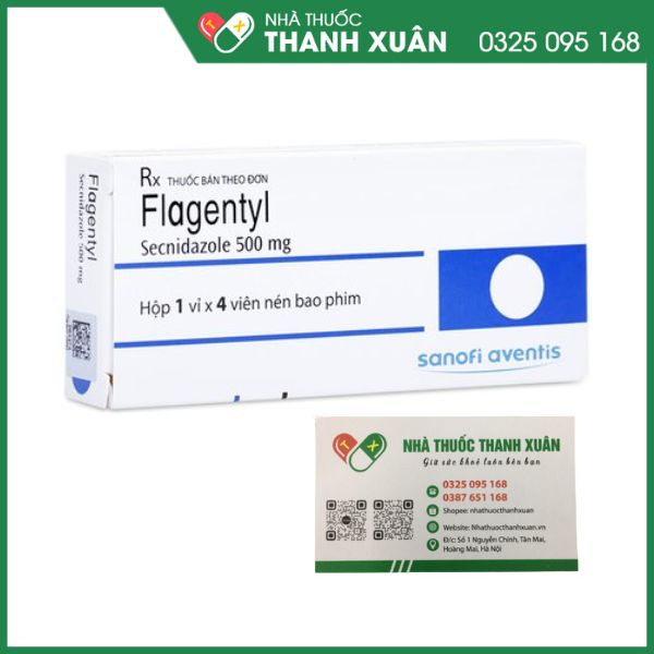 Thuốc Flagentyl 500mg trị nhiễm khuẩn (1 vỉ x 4 viên)